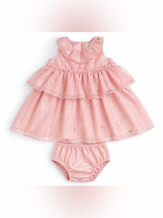 Carter's Other - Carters Pink Tiered Tulle Baby Dress with Bloomers Size 9 months